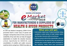 PHD Chamber’s E Market place portal for Health & AYUSH products Leaflet-E Market place for Manufacturers & Suppliers of Critical Care Items